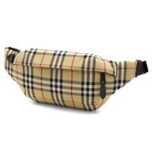 Burberry Sony Check Body Bag Belt Waist Beige Black SONNY YYN